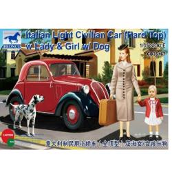 Maquette voiture : Fiat - Topolino avec figurines