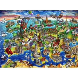 Puzzle 1500 pièces : Mappemonde européenne