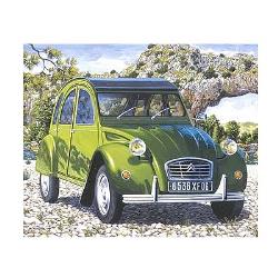 Maquette voiture : Citroën 2 CV verte
