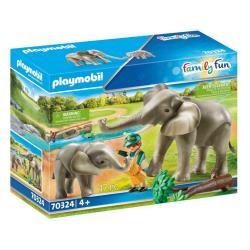 Playmobil 70324 Family Fun : Elephant et soigneur