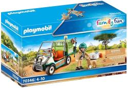Playmobil 70346 Family Fun - Le parc animalier : Vétérinaire et véhicule tout terrain