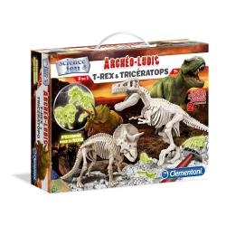 Science et jeu : Archéo-ludic : T-Rex et Tricératops phosphorescents
