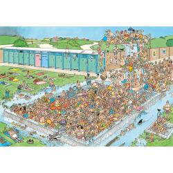 Puzzle 2000 pièces : Jan Van Haasteren - Embouteillages à la piscine