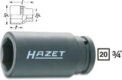 Hazet 1000SLG-27 Douille à 6 pans à chocs Carré creux 20 mm (3/4 pouce)Taille: 27 Longueur