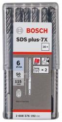 Bosch Professional 2608576192 Forets SDS plus-7X pour perforateur 6 x 50 x 115 mm, 30 pièces