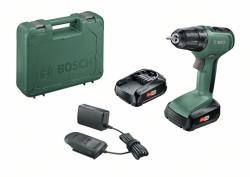Bosch 06039C8005 Perceuse-visseuse 2 vitesses sans-fil UniversalDrill 18, 2x batteries PBA