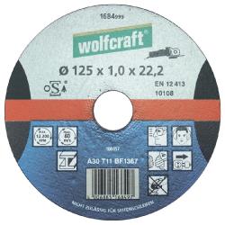 Wolfcraft 1683999 Disque à tronçonner pour coupes fines 115x1,0x22,2mm