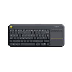 Logitech Wireless Touch Keyboard K400 Plus clavier RF sans fil QWERTY Anglais Noir