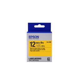 Epson LK-4YBP - Couleur Pastel - Noir sur Jaune - 12mmx9m
