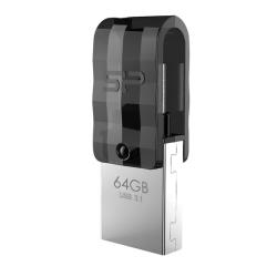 Silicon Power Mobile C31 Clé USB 64 Go USB Type-A / USB Type-C 3.2 Gen 1 (3.1 Gen 1) Noir, Argent