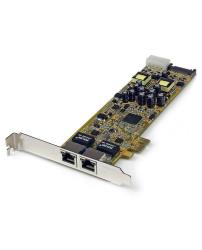 StarTech.com Carte Réseau PCI Express 2 ports Gigabit Ethernet RJ45 10/100/1000Mbps - POE/