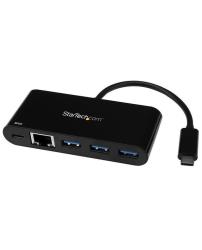 StarTech.com Hub USB 3.0 à 3 ports avec Gigabit Ethernet et Power Delivery - USB-C