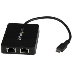 StarTech.com Adaptateur réseau USB-C vers 2 ports Gigabit Ethernet avec port USB 3.0 (Type