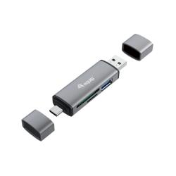 Equip 245460 lecteur de carte mémoire USB 3.2 Gen 1 (3.1 Gen 1) Type-A/Type-C Gris