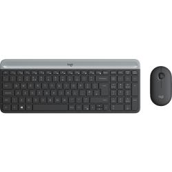 Logitech Slim Wireless Keyboard and Mouse Combo MK470 clavier USB QWERTZ Allemand Graphite
