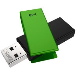 Emtec C350 Brick 2.0 Clé USB 64 Go USB Type-A Noir, Vert