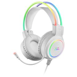 Mars Gaming MHRGBW écouteur/casque Avec fil Gaming USB Type-A Blanc