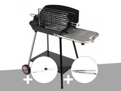Barbecue Vertical Raymond Somagic + Kit Tournebroche + Pince Inox