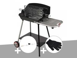Barbecue Vertical Raymond Somagic + Kit Tournebroche + Gant De Protection
