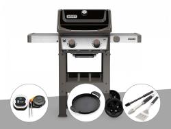 Barbecue Gaz Weber Spirit Ii E-210 Gbs + Thermomètre Igrill 3 + Plancha + Kit Ustensiles 3 Pièces Better