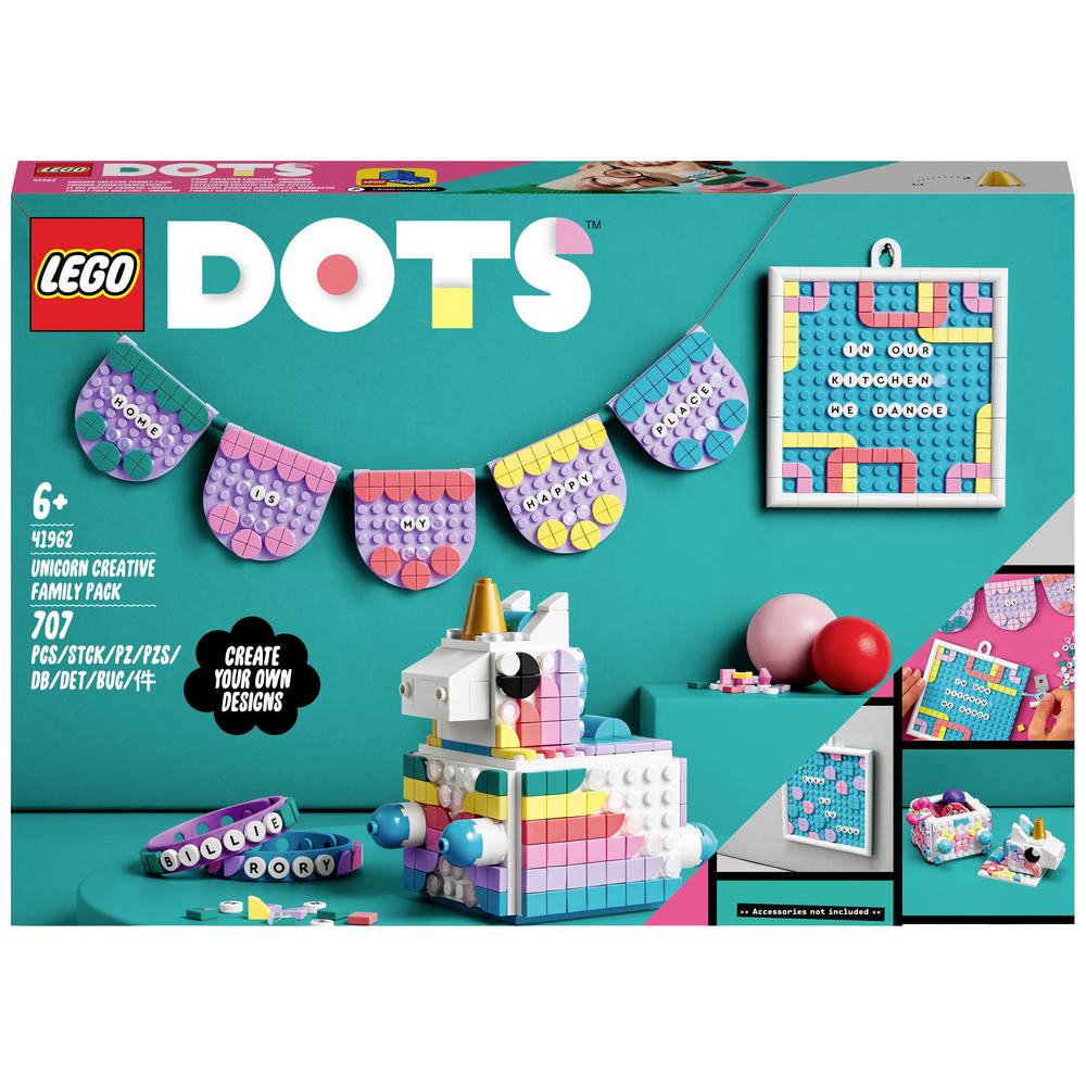 LEGO DOTS 41962 Le kit créatif familial Licorne