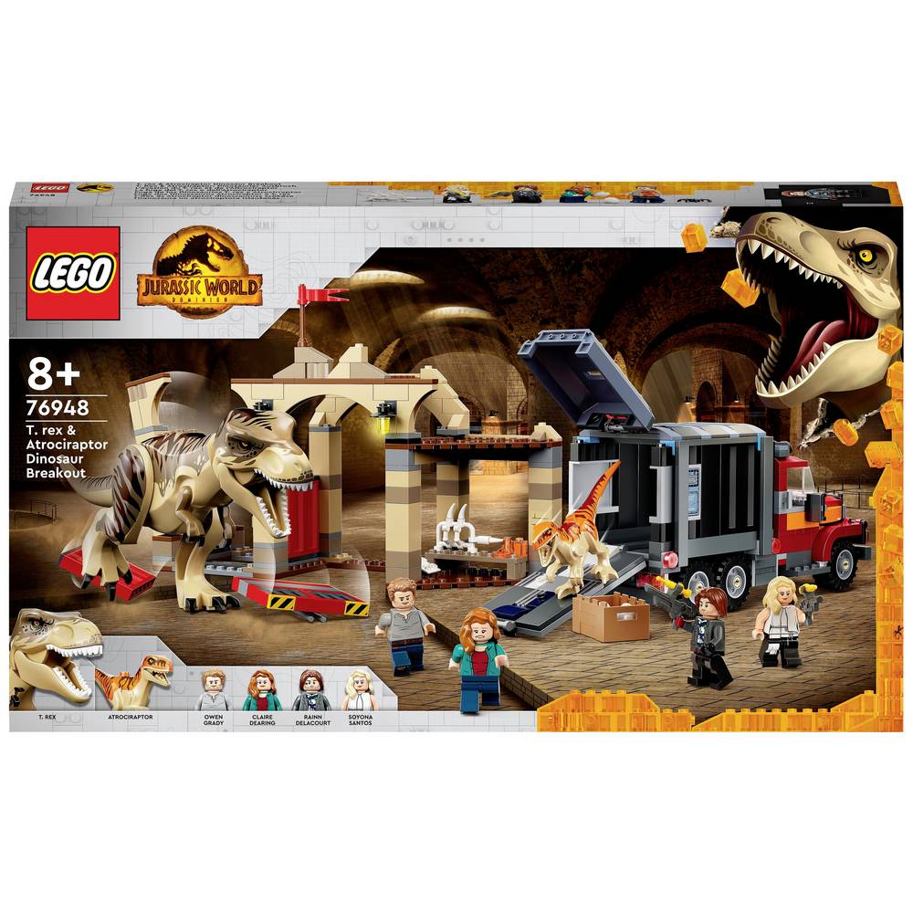 LEGO Jurassic World 76948 L’évasion du T. rex et de l’Atrociraptor